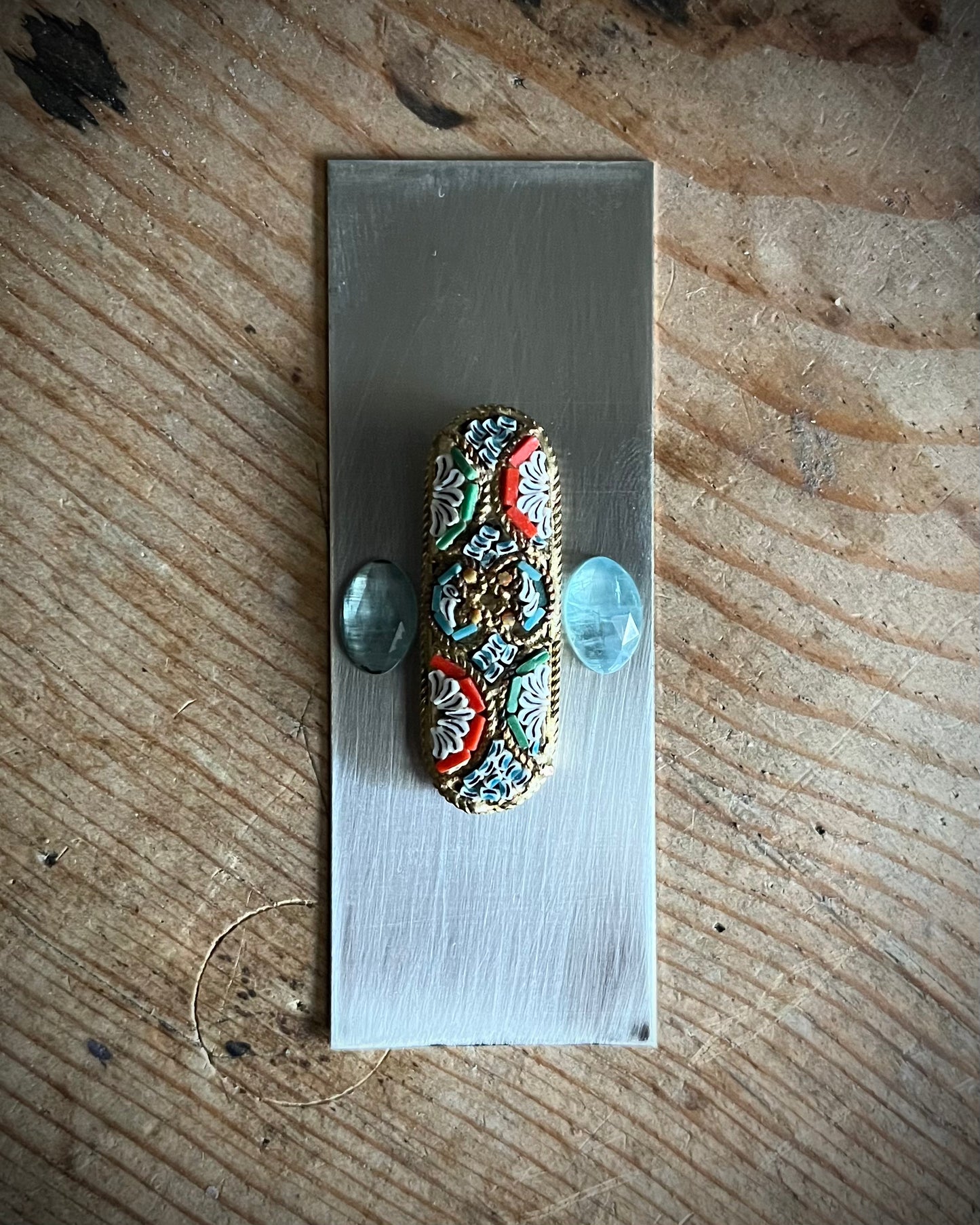 Monica T. Down Payment-Custom Micromosaic Kyanite Ring