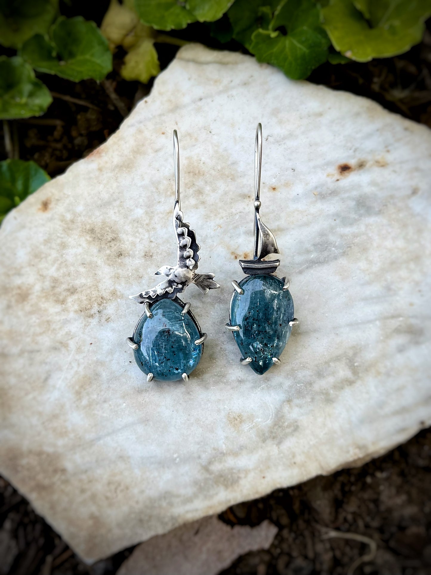 Salt Air - Bird & Boat Earrings