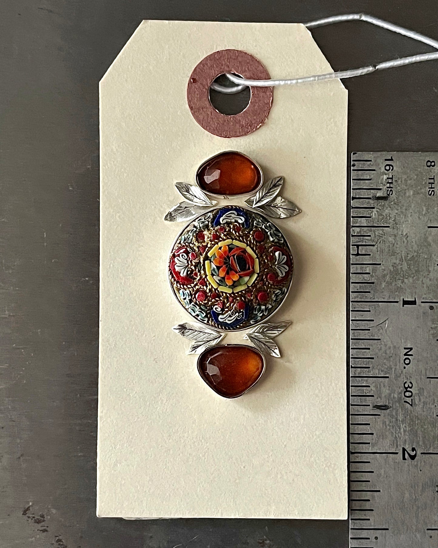 Micro-Mosaic & Garnet Ring, Custom Finished For You