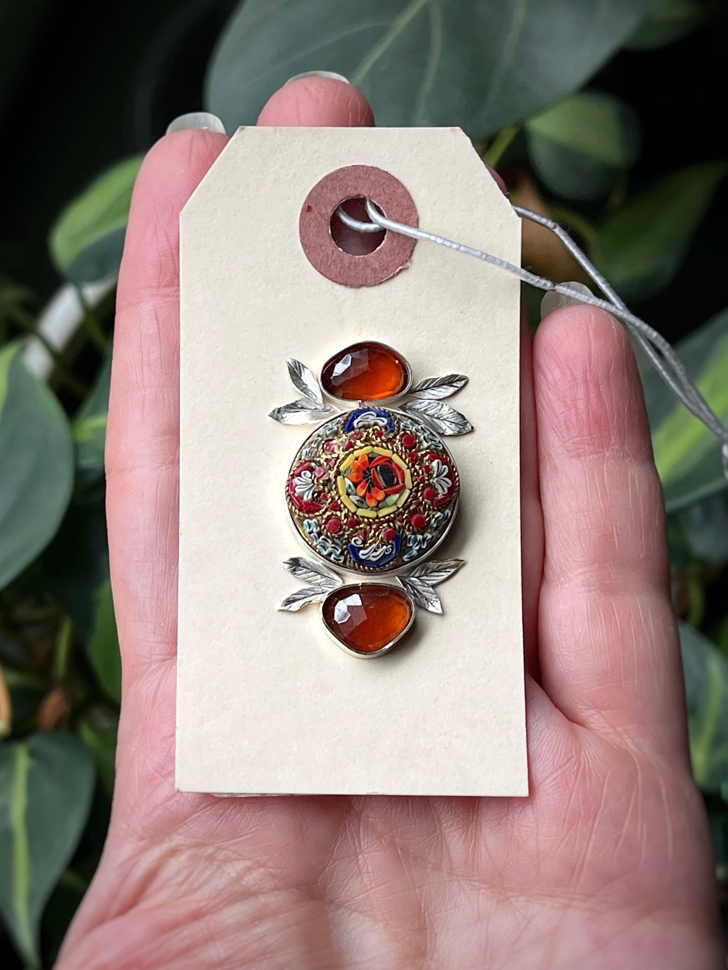 Micro-Mosaic & Garnet Ring, Custom Finished For You