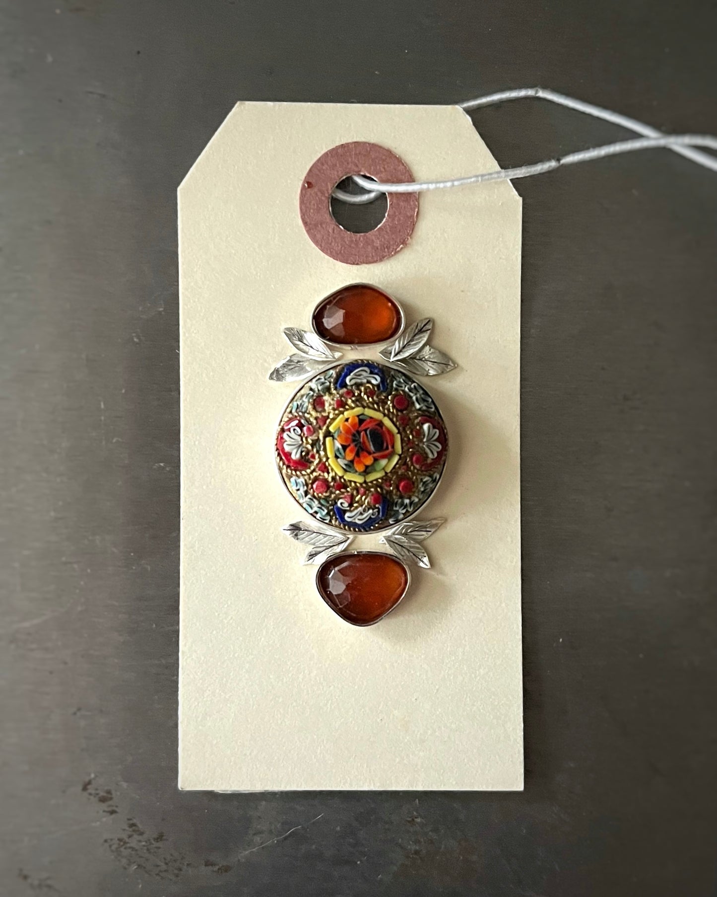 Micro-Mosaic & Garnet Ring, Custom Finished For You