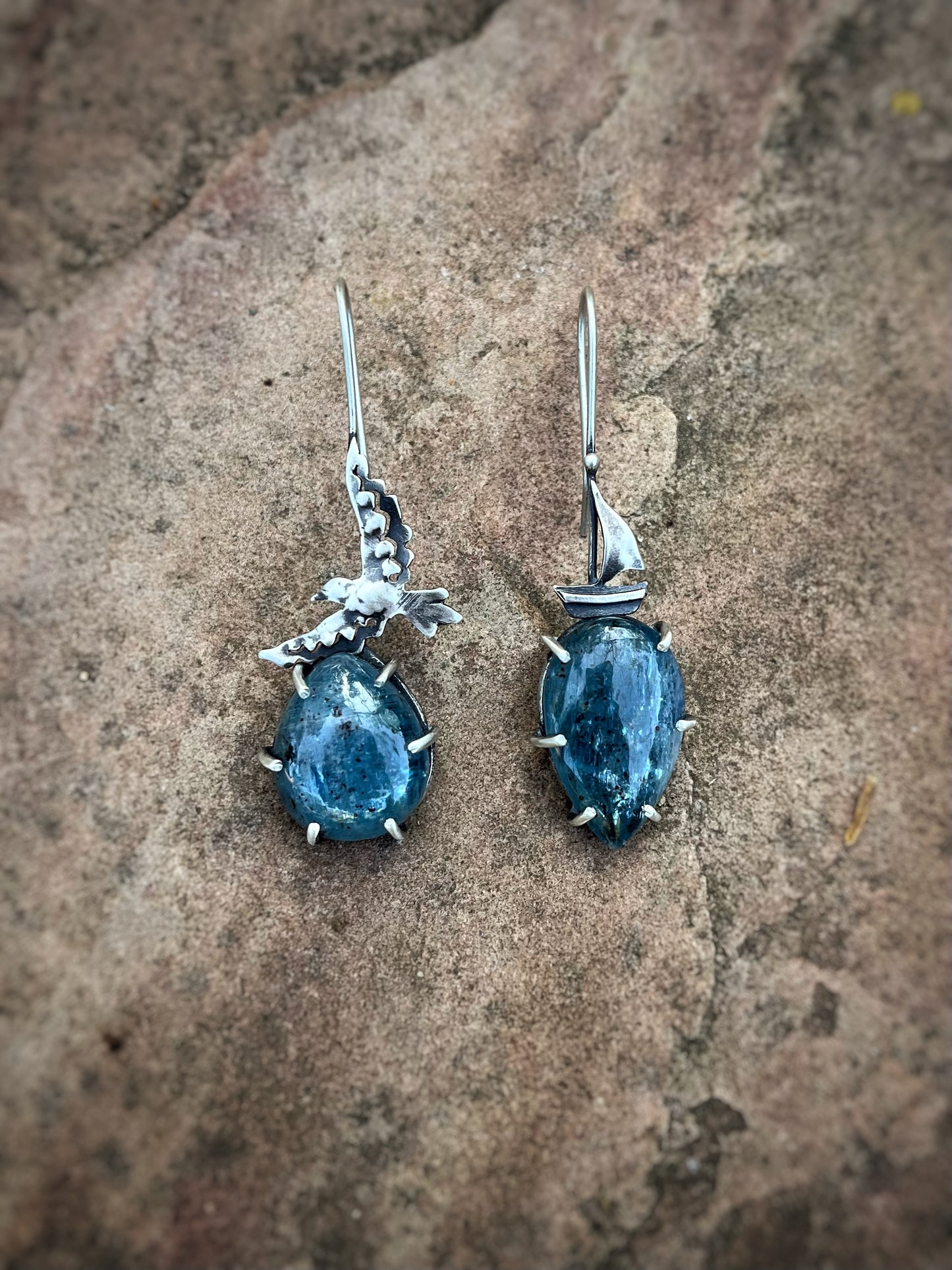 Salt Air - Bird & Boat Earrings