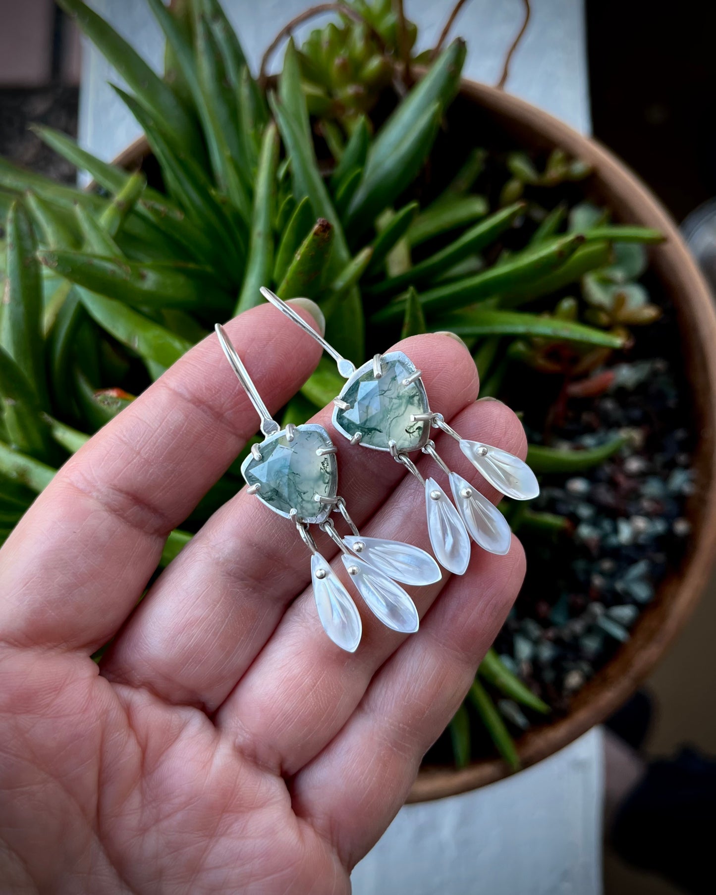 Moss & Petal earrings