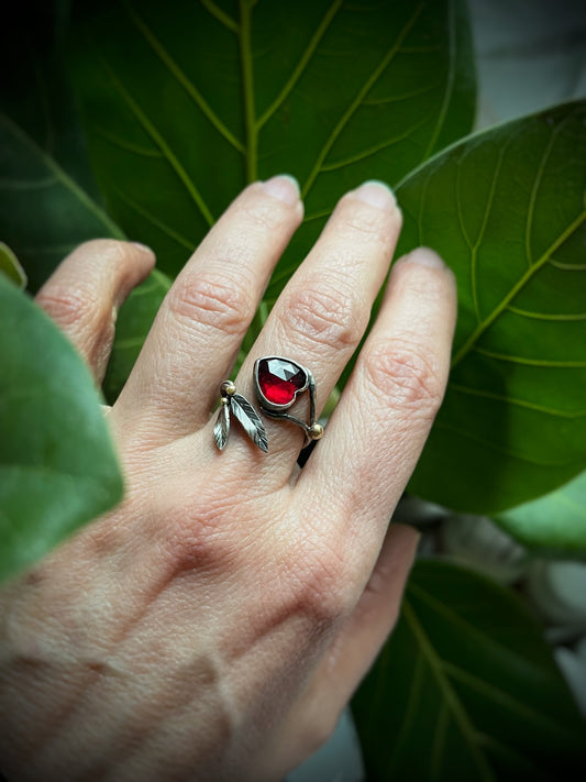 Katheryn L Sz 9 Custom Garnet Tendril