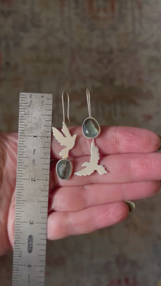 Soaring Together asymmetrical earrings
